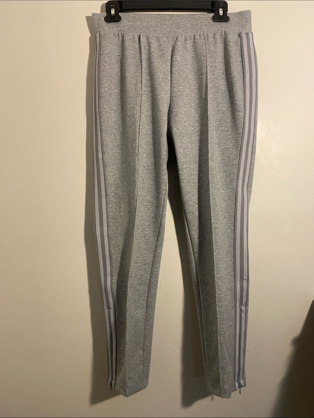 Avia Light Gray Track Pants with Side Stripes
